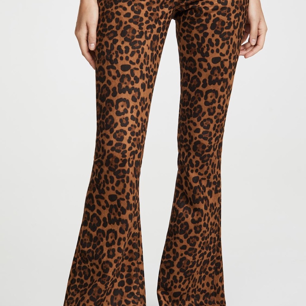 Blank NYC Flare Leg Leopard Print Pants